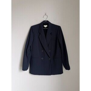 Maeve Anthropologie Oversized Double-Breasted Blazer in Navy Size US 0